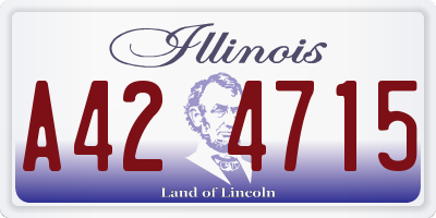 IL license plate A424715