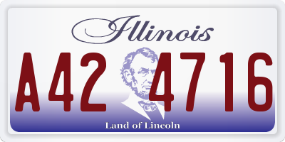 IL license plate A424716