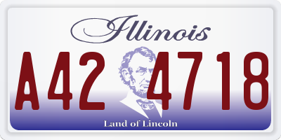 IL license plate A424718
