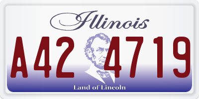 IL license plate A424719