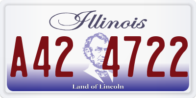 IL license plate A424722