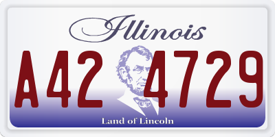 IL license plate A424729