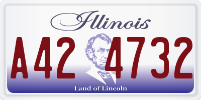 IL license plate A424732