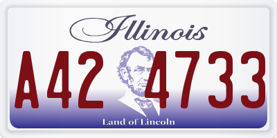 IL license plate A424733