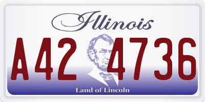 IL license plate A424736