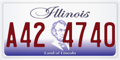 IL license plate A424740