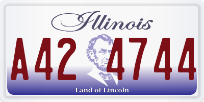 IL license plate A424744