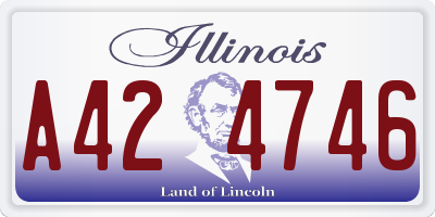 IL license plate A424746