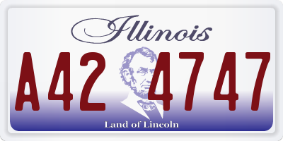 IL license plate A424747