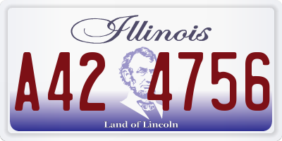 IL license plate A424756