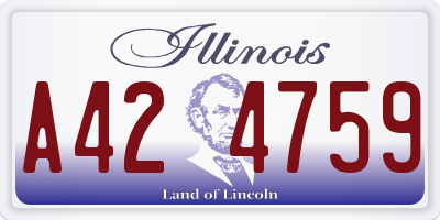 IL license plate A424759