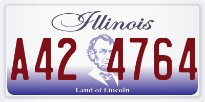 IL license plate A424764