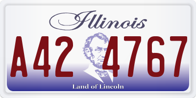 IL license plate A424767