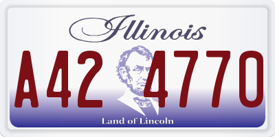 IL license plate A424770