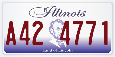 IL license plate A424771