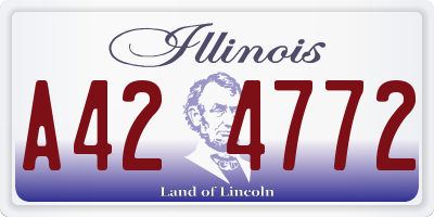 IL license plate A424772