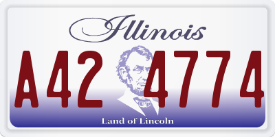 IL license plate A424774