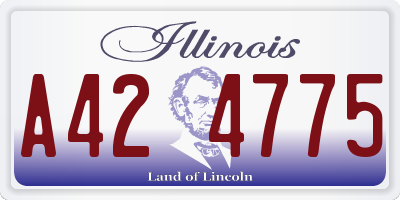 IL license plate A424775