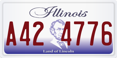 IL license plate A424776