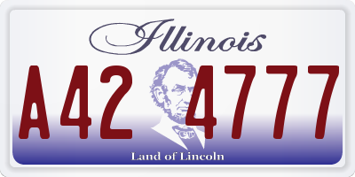 IL license plate A424777