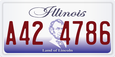 IL license plate A424786