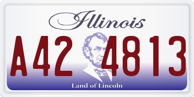 IL license plate A424813