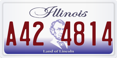 IL license plate A424814