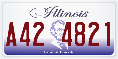 IL license plate A424821