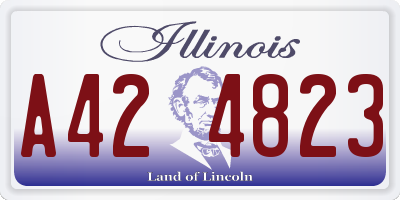 IL license plate A424823