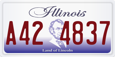 IL license plate A424837
