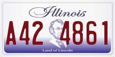 IL license plate A424861