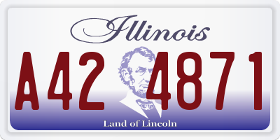 IL license plate A424871