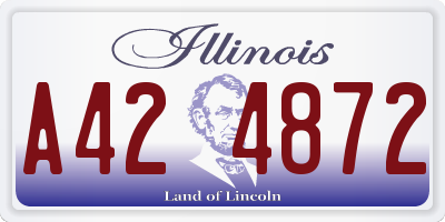 IL license plate A424872