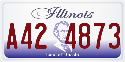 IL license plate A424873