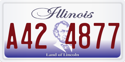 IL license plate A424877