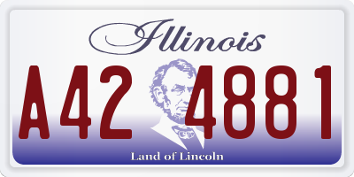 IL license plate A424881