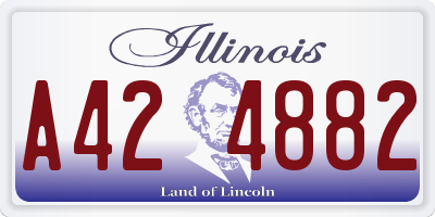 IL license plate A424882
