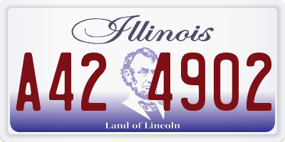 IL license plate A424902