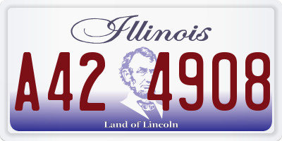 IL license plate A424908