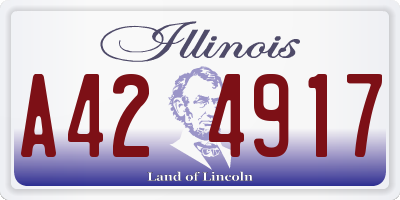 IL license plate A424917