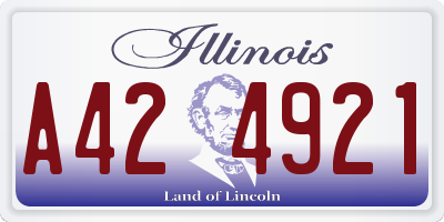 IL license plate A424921