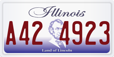 IL license plate A424923