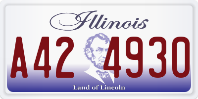 IL license plate A424930