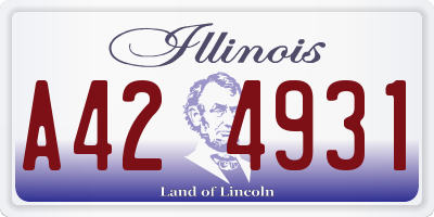 IL license plate A424931