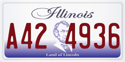 IL license plate A424936