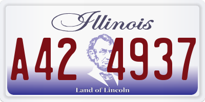 IL license plate A424937