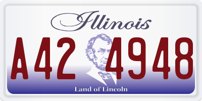 IL license plate A424948