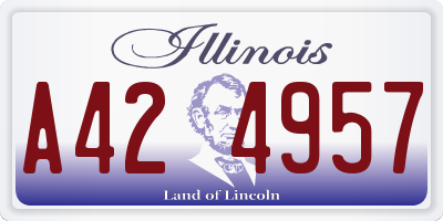 IL license plate A424957