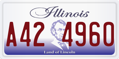 IL license plate A424960