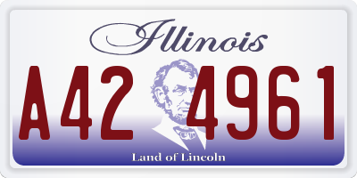 IL license plate A424961